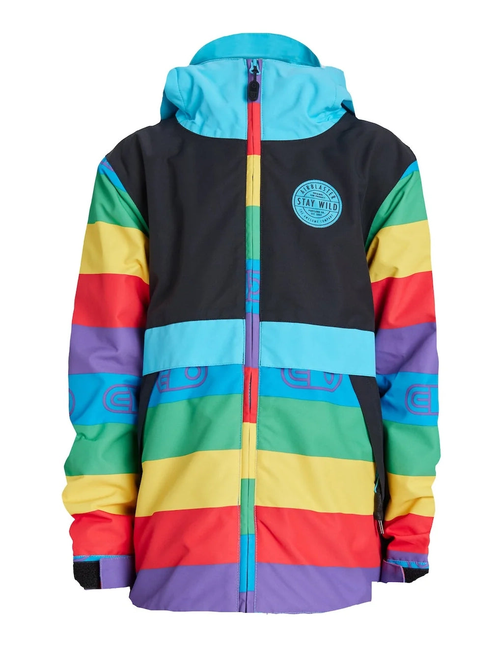 Airblaster Trencher Full Zip Jacket Youth 2024 Rainbow Stripe