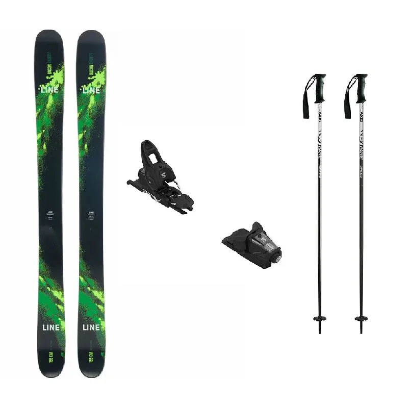 Line Bacon Shorty Junior Skis 2024 with Salomon Stage 10 Bindings Ski Package