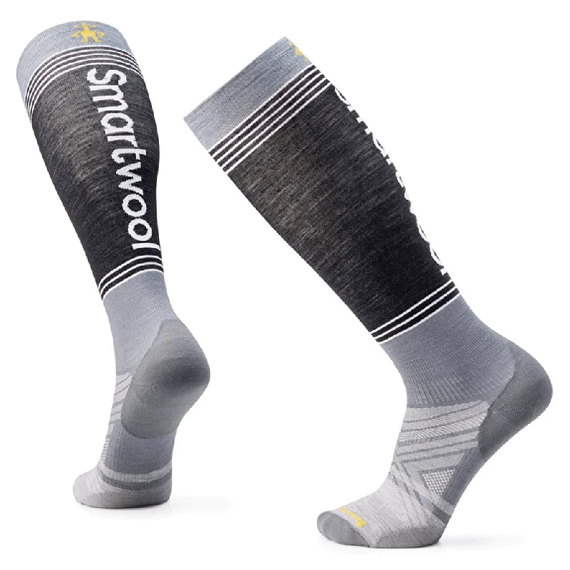 Zero cushion OTC ski socks - Pewter blue logo